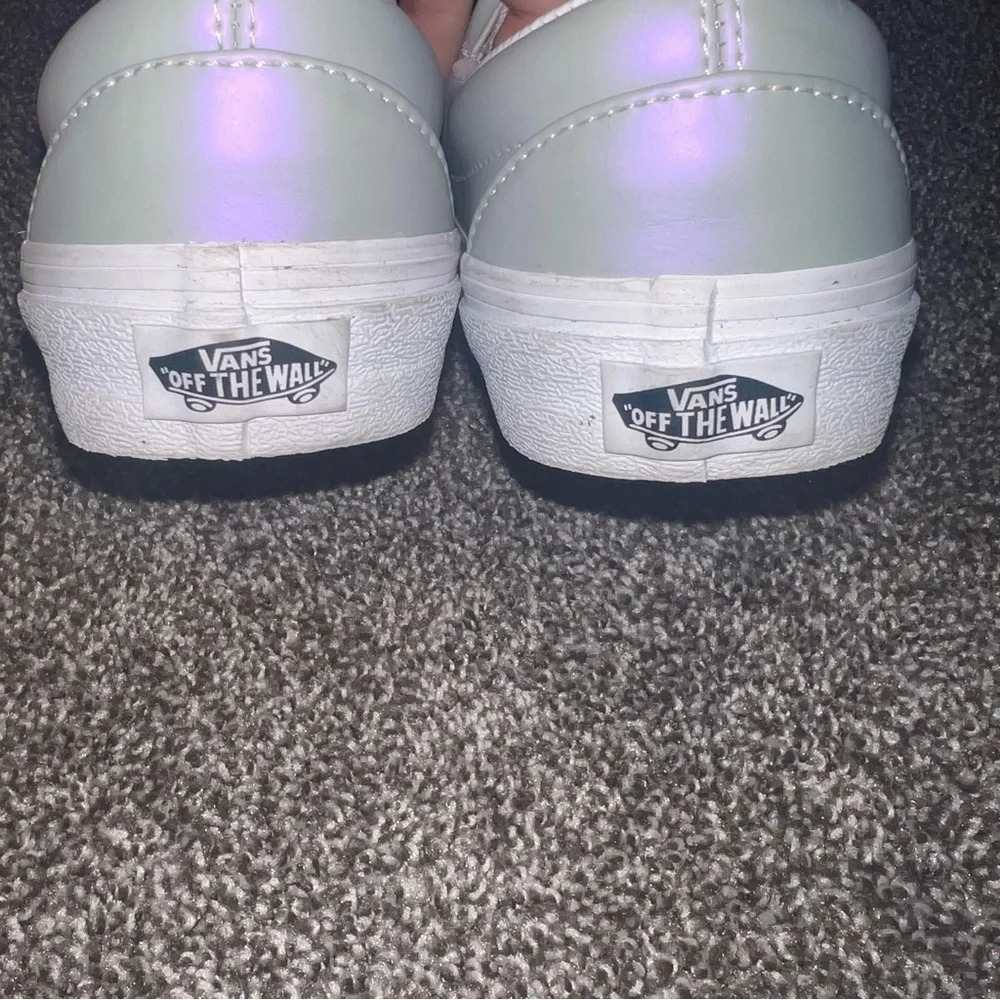 Vans Classic Slip On Muted Metallic Gray/Violet Women's Skate Shoes Size 4 ❤️ - Picture 6 of 7